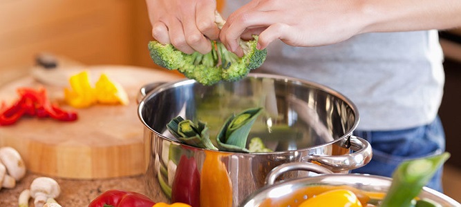 Image of healthy vegetables being prepared