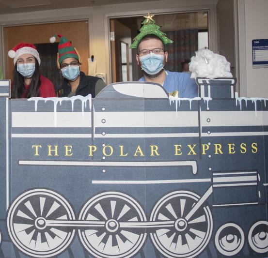 Image of polar express volunteers