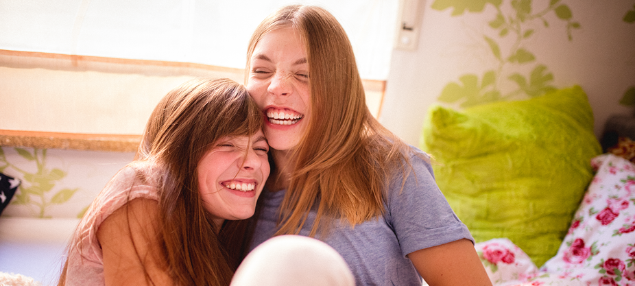 women hugging