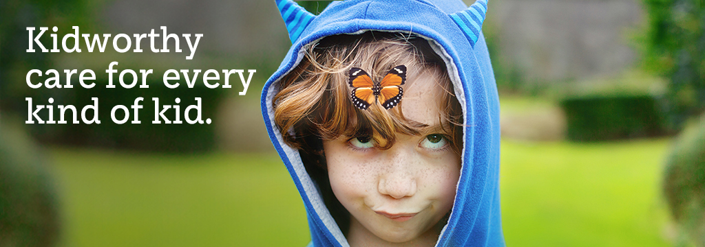 child with butterfly